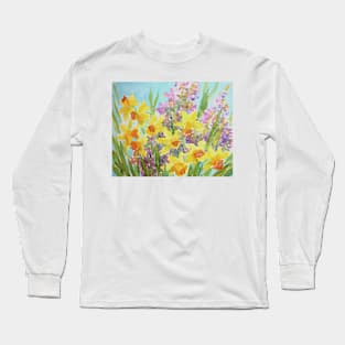 Spring Dance Watercolor Painting Long Sleeve T-Shirt